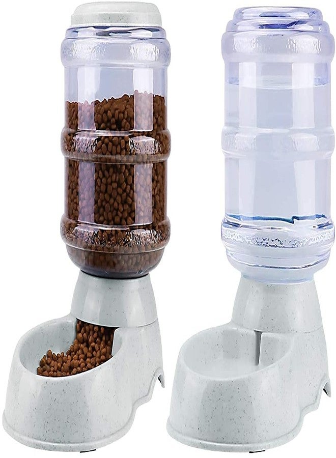 PLUMAZE Automatic Pet Feeder and Water Dispenser - Gravity Refill, Self-Feeding for Dogs, Cats, and Other Pets, Suitable for Small to Large Pets, Including Puppies, Kittens, Rabbits, and Bunnies - Image 1